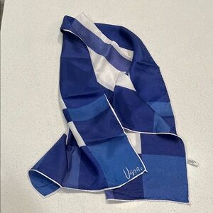 Vera Neumann Blue and White Patterned Scarf